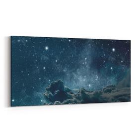 Olla 14813YD Gece Gökyüzü Görseli Yatay Dar 60x30 cm Kanvas Tablo