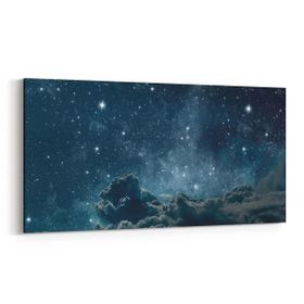 Olla 14813YD Gece Gökyüzü Görseli Yatay Dar 60x30 cm Kanvas Tablo