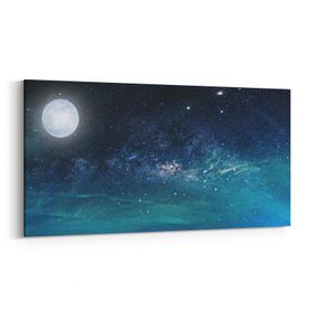 Olla 14819YD Gece Gökyüzü Görseli Yatay Dar 60x30 cm Kanvas Tablo