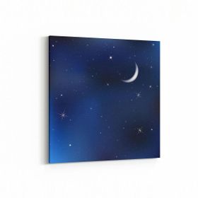 Olla 14820K Gece Gökyüzü Görseli Kare 25x25 cm Kanvas Tablo