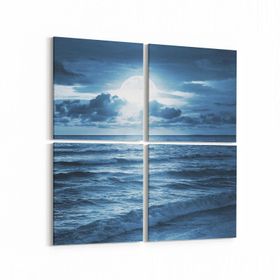 Olla 14823K4 Gece Gökyüzü Görseli Kare 4 Parça 65x65 cm Kanvas Tablo