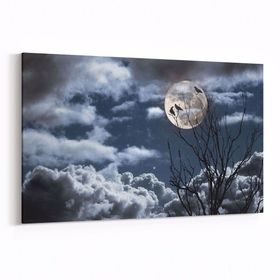Olla 14828Y Gece Gökyüzü Görseli Yatay 30x20 cm Kanvas Tablo