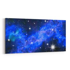 Olla 14835YD Gece Gökyüzü Görseli Yatay Dar 60x30 cm Kanvas Tablo
