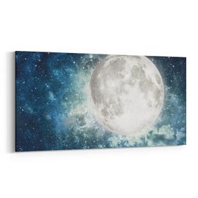 Olla 14839YD Gece Gökyüzü Görseli Yatay Dar 60x30 cm Kanvas Tablo
