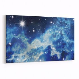Olla 14844Y Gece Gökyüzü Görseli Yatay 30x20 cm Kanvas Tablo
