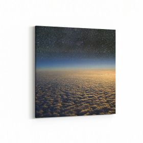 Olla 14848K Gece Gökyüzü Görseli Kare 25x25 cm Kanvas Tablo