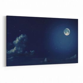 Olla 14849Y Gece Gökyüzü Görseli Yatay 30x20 cm Kanvas Tablo