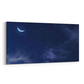 Olla 14859YD Gece Gökyüzü Görseli Yatay Dar 60x30 cm Kanvas Tablo