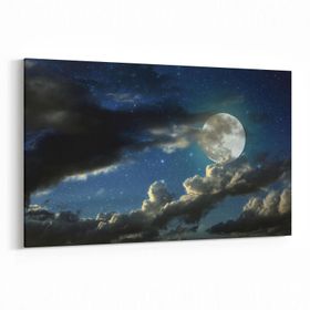 Olla 14861Y Gece Gökyüzü Görseli Yatay 30x20 cm Kanvas Tablo