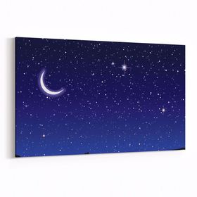 Olla 14867Y Gece Gökyüzü Görseli Yatay 30x20 cm Kanvas Tablo