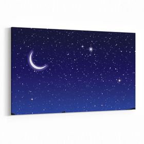 Olla 14867Y Gece Gökyüzü Görseli Yatay 30x20 cm Kanvas Tablo