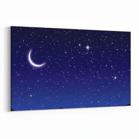 Olla 14867Y Gece Gökyüzü Görseli Yatay 30x20 cm Kanvas Tablo