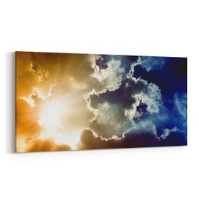 Olla 14868YD Gece Gökyüzü Görseli Yatay Dar 60x30 cm Kanvas Tablo