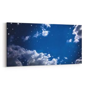 Olla 14870YD Gece Gökyüzü Görseli Yatay Dar 60x30 cm Kanvas Tablo