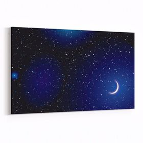 Olla 14874Y Gece Gökyüzü Görseli Yatay 30x20 cm Kanvas Tablo