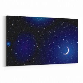 Olla 14874Y Gece Gökyüzü Görseli Yatay 30x20 cm Kanvas Tablo