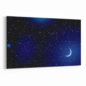 Olla 14874Y Gece Gökyüzü Görseli Yatay 30x20 cm Kanvas Tablo