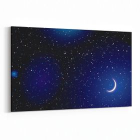Olla 14874Y Gece Gökyüzü Görseli Yatay 30x20 cm Kanvas Tablo
