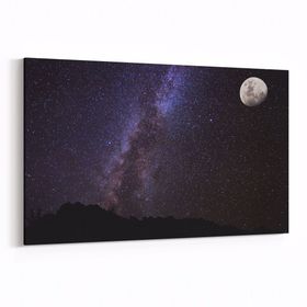 Olla 14876Y Gece Gökyüzü Görseli Yatay 30x20 cm Kanvas Tablo