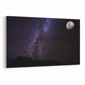 Olla 14876Y Gece Gökyüzü Görseli Yatay 30x20 cm Kanvas Tablo