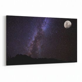 Olla 14876Y Gece Gökyüzü Görseli Yatay 30x20 cm Kanvas Tablo