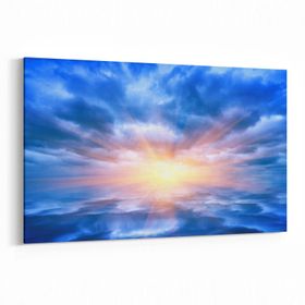 Olla 14877Y Gece Gökyüzü Görseli Yatay 30x20 cm Kanvas Tablo