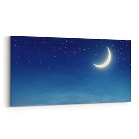 Olla 14879YD Gece Gökyüzü Görseli Yatay Dar 60x30 cm Kanvas Tablo