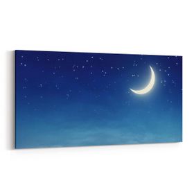 Olla 14879YD Gece Gökyüzü Görseli Yatay Dar 60x30 cm Kanvas Tablo