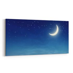 Olla 14879YD Gece Gökyüzü Görseli Yatay Dar 60x30 cm Kanvas Tablo
