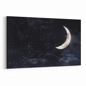 Olla 14883Y Gece Gökyüzü Görseli Yatay 30x20 cm Kanvas Tablo