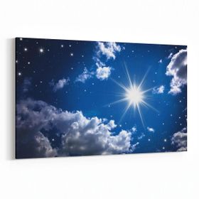 Olla 14886Y Gece Gökyüzü Görseli Yatay 30x20 cm Kanvas Tablo