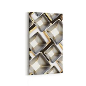 Olla 14887DD Geometrik Desen Görseli Dikey Dar 30x60 cm Kanvas Tablo