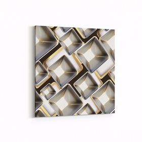Olla 14887K Geometrik Desen Görseli Kare 25x25 cm Kanvas Tablo