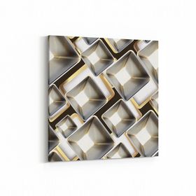 Olla 14887K Geometrik Desen Görseli Kare 25x25 cm Kanvas Tablo