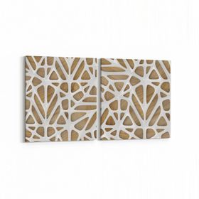 Olla 14888K2Y Geometrik Desen Görseli Kare 2 Parça Yatay 65x30 cm Kanvas Tablo