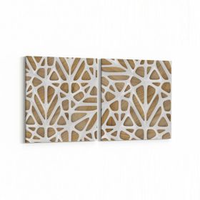 Olla 14888K2Y Geometrik Desen Görseli Kare 2 Parça Yatay 65x30 cm Kanvas Tablo