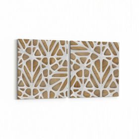 Olla 14888K2Y Geometrik Desen Görseli Kare 2 Parça Yatay 65x30 cm Kanvas Tablo