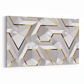 Olla 14889Y Geometrik Desen Görseli Yatay 30x20 cm Kanvas Tablo