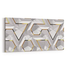 Olla 14889YD Geometrik Desen Görseli Yatay Dar 60x30 cm Kanvas Tablo