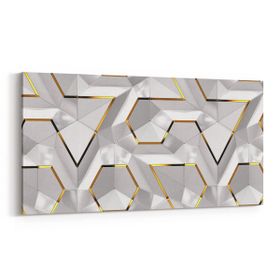 Olla 14889YD Geometrik Desen Görseli Yatay Dar 60x30 cm Kanvas Tablo