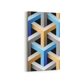Olla 14910DD Geometrik Desen Görseli Dikey Dar 30x60 cm Kanvas Tablo