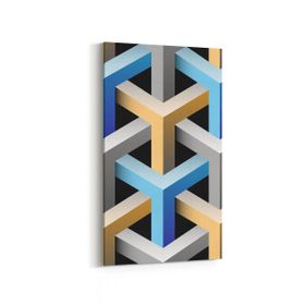 Olla 14910DD Geometrik Desen Görseli Dikey Dar 30x60 cm Kanvas Tablo