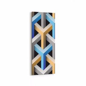 Olla 14910DI Geometrik Desen Görseli Dikey İnce 30x90 cm Kanvas Tablo