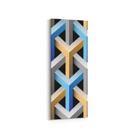 Olla 14910DI Geometrik Desen Görseli Dikey İnce 30x90 cm Kanvas Tablo