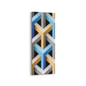 Olla 14910DI Geometrik Desen Görseli Dikey İnce 30x90 cm Kanvas Tablo