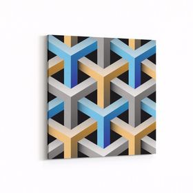 Olla 14910K Geometrik Desen Görseli Kare 25x25 cm Kanvas Tablo