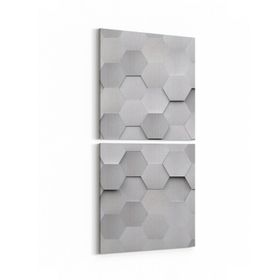 Olla 14940K2D Geometrik Desen Görseli Kare 2 Parça Dikey 30x65 cm Kanvas Tablo