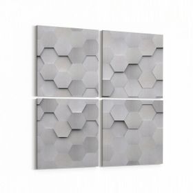 Olla 14940K4 Geometrik Desen Görseli Kare 4 Parça 65x65 cm Kanvas Tablo