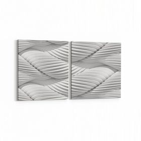 Olla 14942K2Y Geometrik Desen Görseli Kare 2 Parça Yatay 65x30 cm Kanvas Tablo