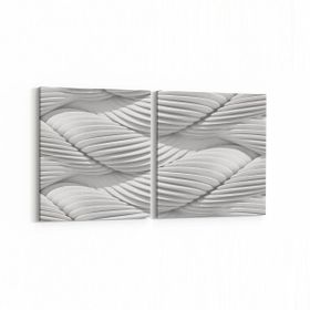 Olla 14942K2Y Geometrik Desen Görseli Kare 2 Parça Yatay 65x30 cm Kanvas Tablo